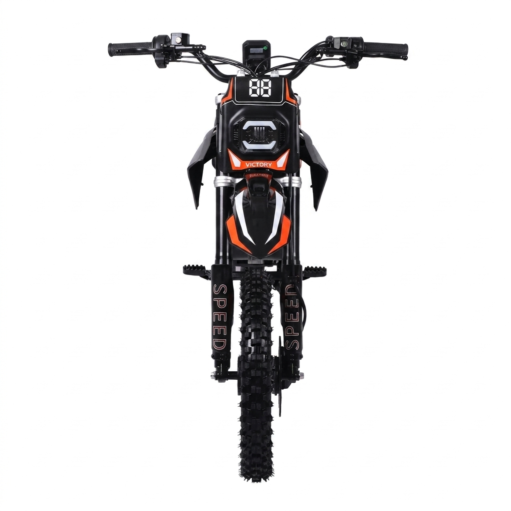 E-RYDEZ Speed 3000 E-Dirtbike – Frontansicht mit LED-Scheinwerfer